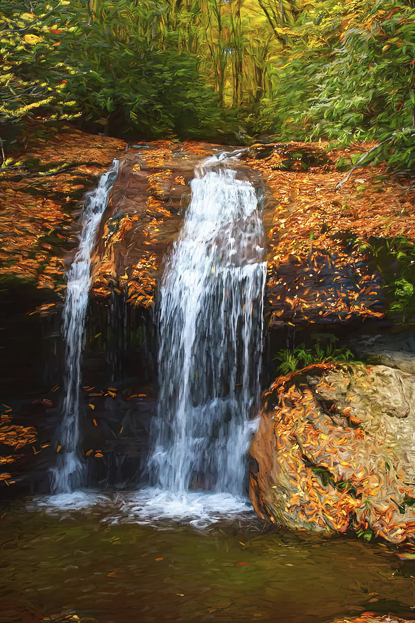 Green Mountain Creek Falls Art Print | Premium Fine Art Print | RedKalion