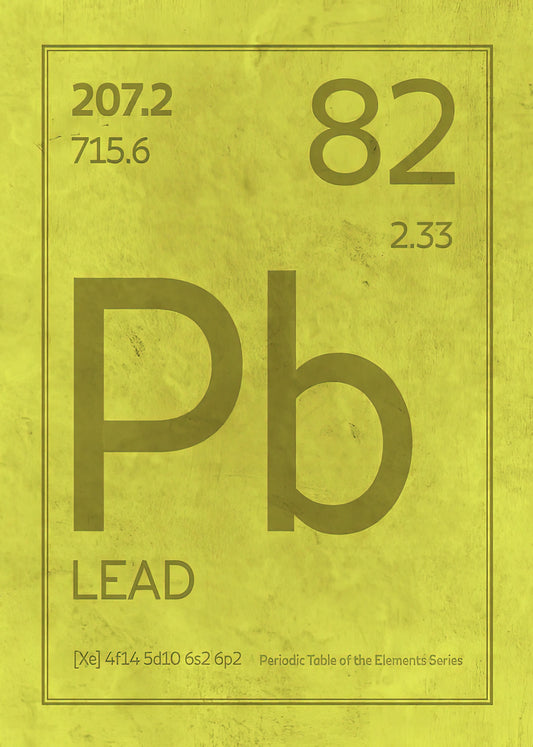 Lead (Pb) Element Symbol Periodic Table Art Print | RedKalion