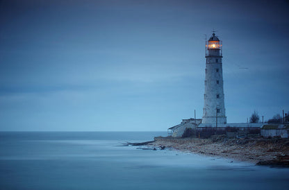 Lighthouse At Night Art Print | RedKalion