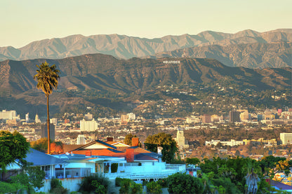 Los Angeles Hills Art Print | Urban Landscape Fine Art Print | RedKalion