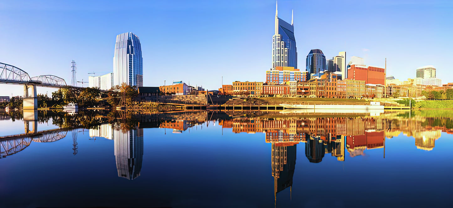 Nashville Skyline View 1 Art Print | RedKalion