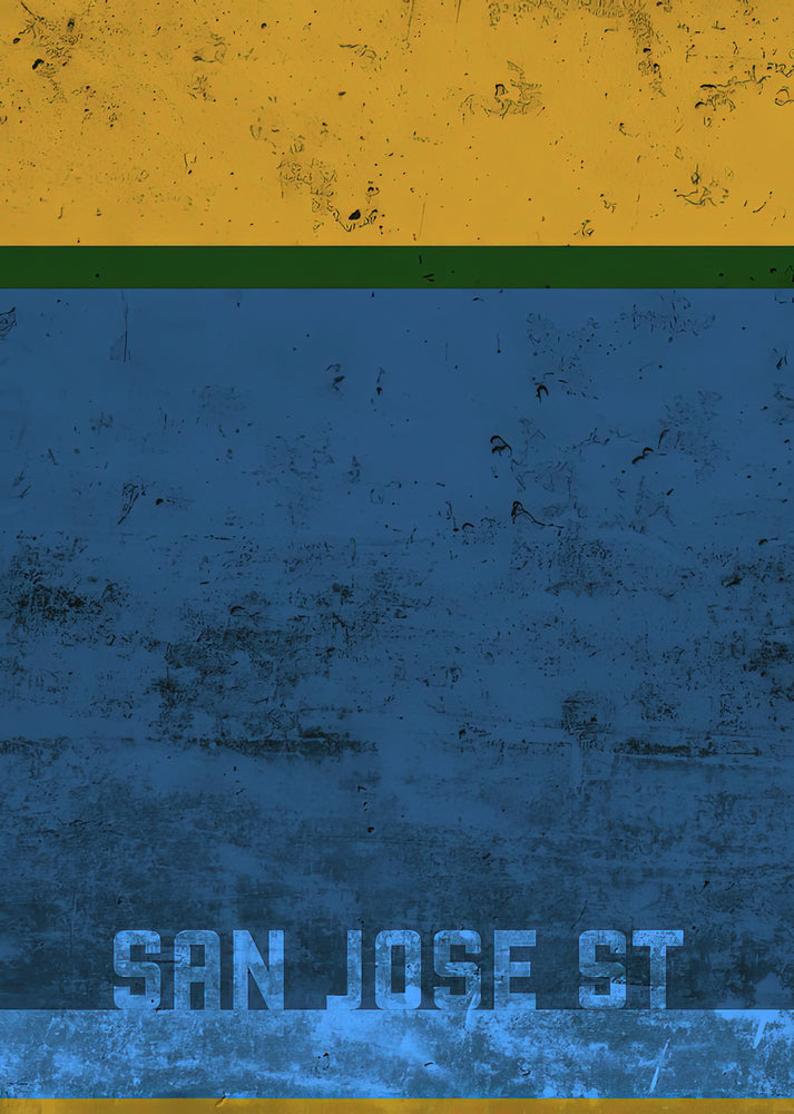 SJSU Colors Art Print | San Jose State University Bold Simple Series | RedKalion