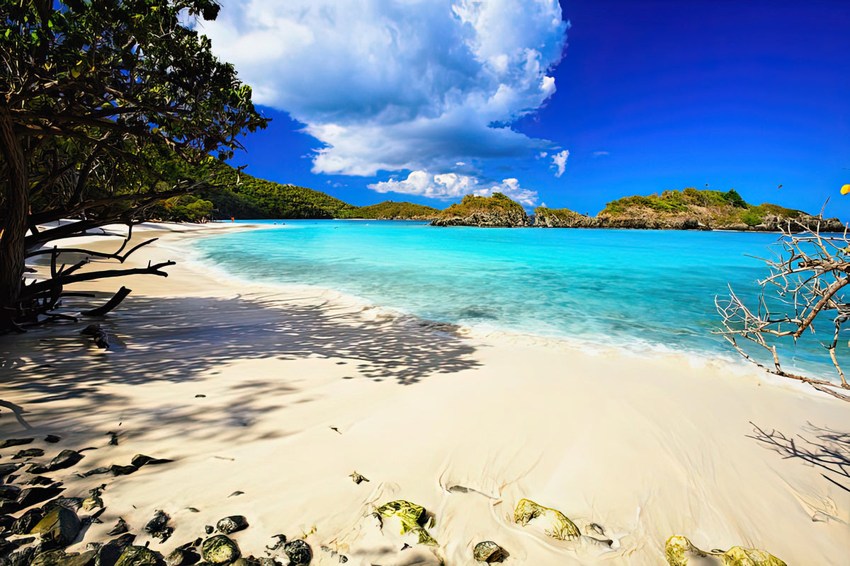 Secluded Beach Fine Art Print | RedKalion
