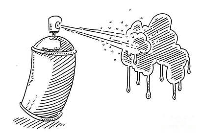 Spray Paint Can Drawing Art Print | Premium Graffiti Art | RedKalion