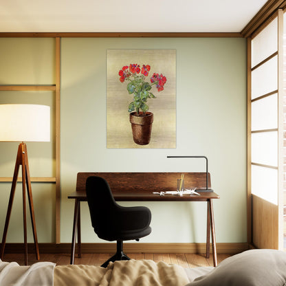 GERANIUMS 1902 - Odilon Redon Brushed Aluminum Print - 70x100 cm / 28x40 inches | Odilon Redon Aluminum Print | Odilon Redon Prints