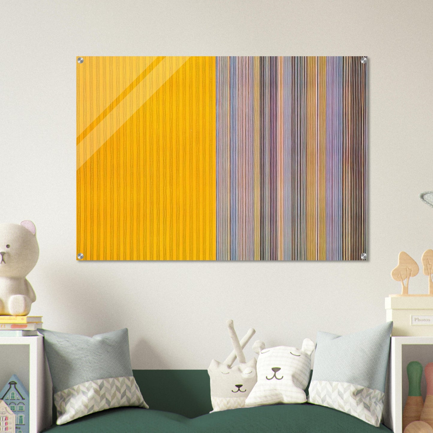 Half Lemon - 1969 - Gene Davis Acrylic Print - 70x100 cm / 28x40″ inches