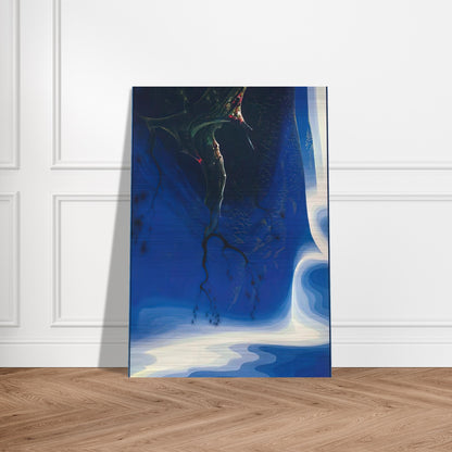 Blue Purple Mist - Eyvind Earle Brushed Aluminum Print - 70x100 cm / 28x40 inches | Eyvind Earle Aluminum Print | Eyvind Earle Prints