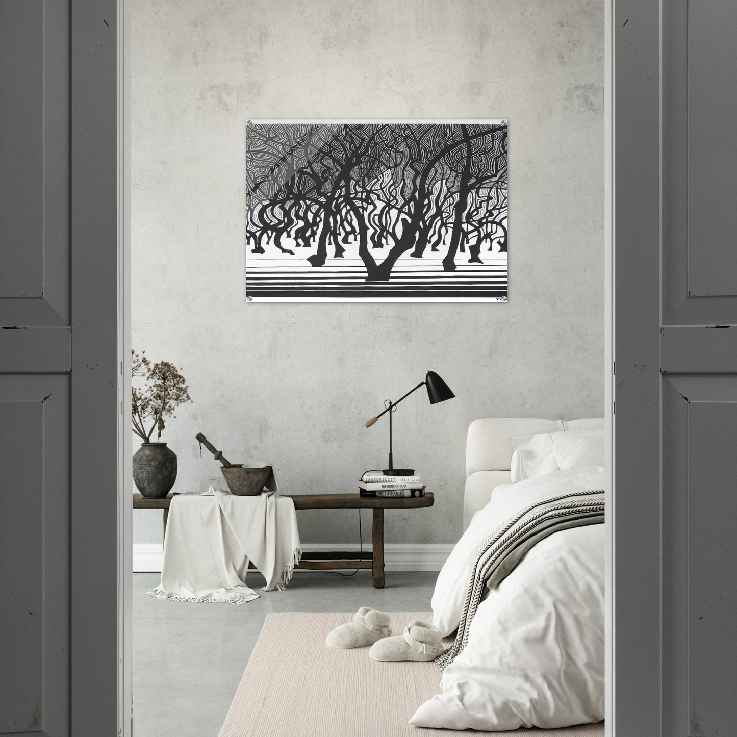 WOODS NEAR MENTON - MC Escher Acrylic Print - 70x100 cm / 28x40″ inches | Maurits Cornelis Escher Prints