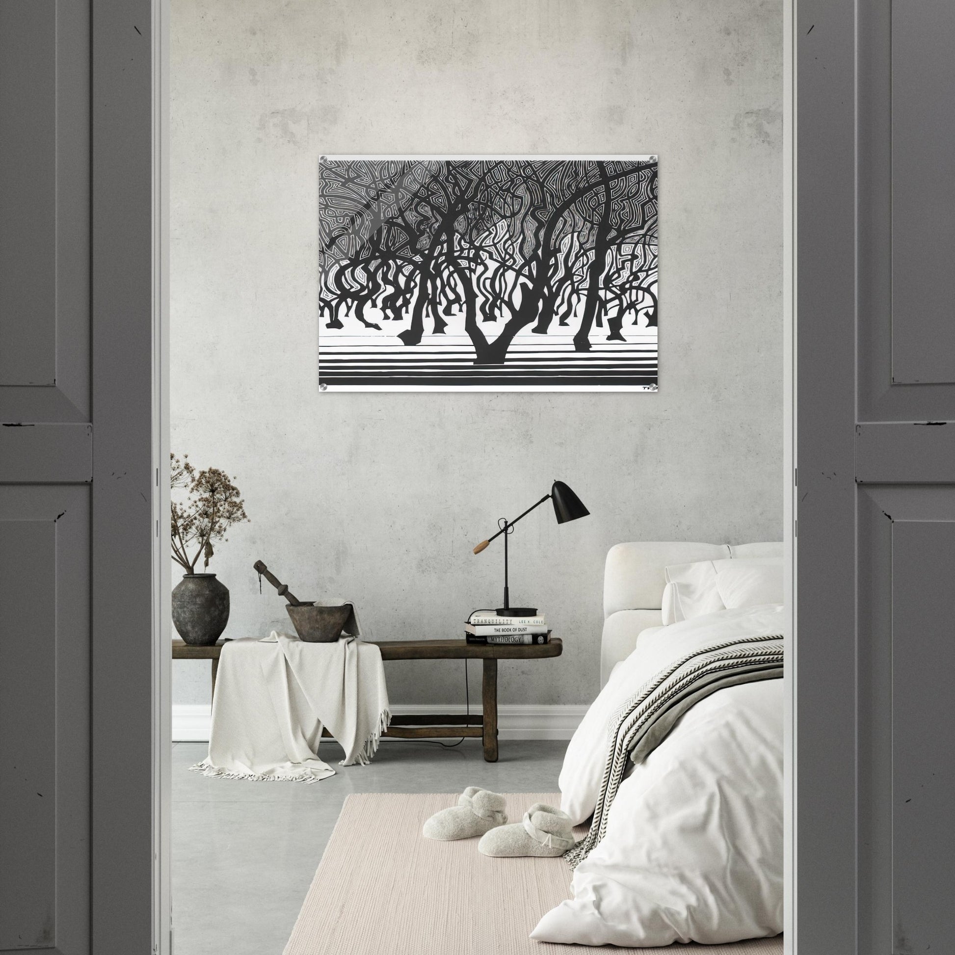 WOODS NEAR MENTON - MC Escher Acrylic Print - 70x100 cm / 28x40″ inches | Maurits Cornelis Escher Prints