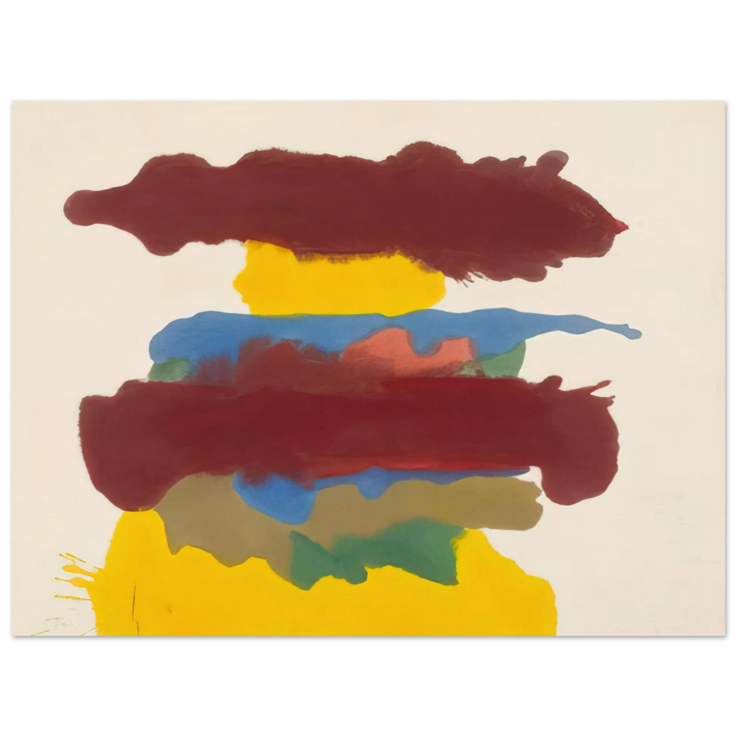 Helen Frankenthaler - Weather Change - 1963 Wall art - 40x50 cm / 16x20 inches - Premium Wooden Framed Poster With Fine Art Paper-canvas - Wood frame