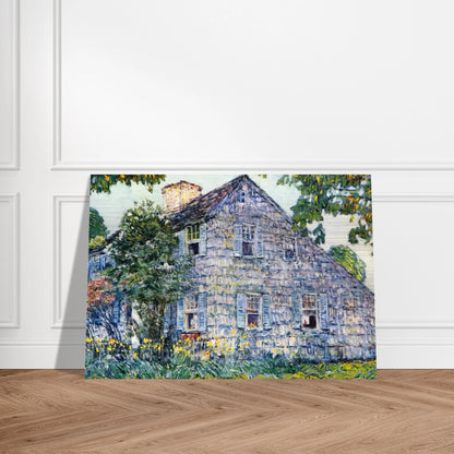 Old House, East Hampton - Childe Hassam Brushed Aluminum Print - 70x100 cm / 28x40 inches | Childe Hassam Aluminum Print | Childe Hassam Prints