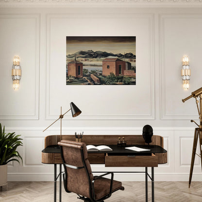 Imbarcadero a Zurigo - 1927 - Julius Bissier Brushed Aluminum Print - 70x100 cm / 28x40 inches | Julius Bissier Aluminum Print | Julius Bissier Prints