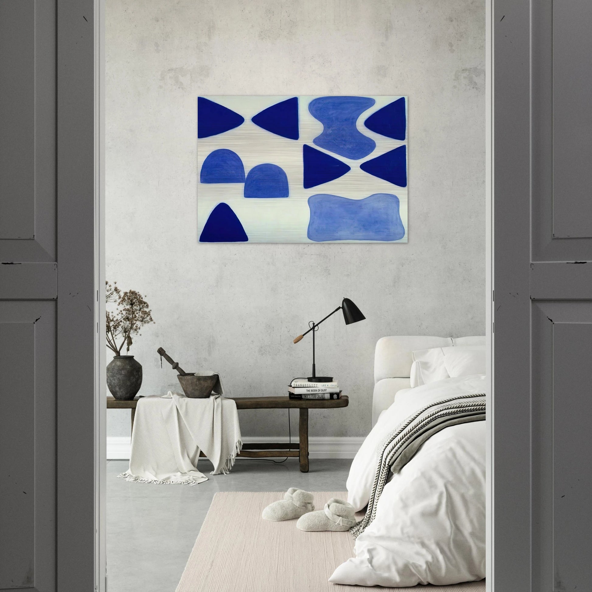 Berlin Blues 4 - 1965 - William Scott Brushed Aluminum Print - 70x100 cm / 28x40 inches | William Scott Aluminum Print | William Scott Prints