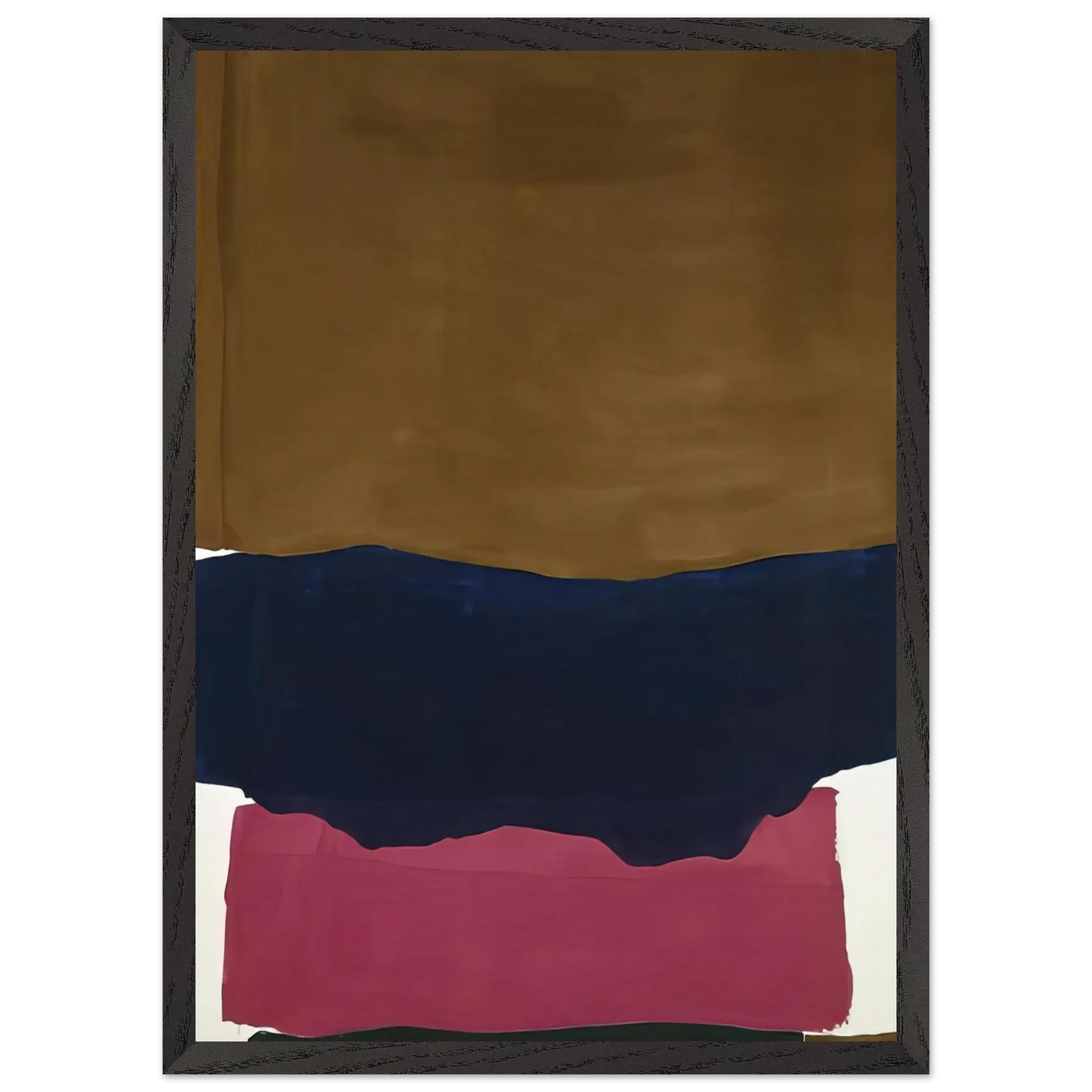 Helen Frankenthaler - Indian Summer - 1967 Wall art - 28x43  cm / XL (11x17 Inches) - Premium Wooden Framed Poster With Fine Art Paper - White frame