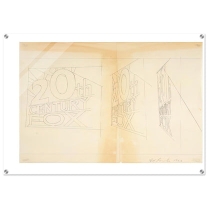 TRADEMARK STUDY 2 1962 - Edward Ruscha Acrylic Print - 70x100 cm / 28x40″ inches