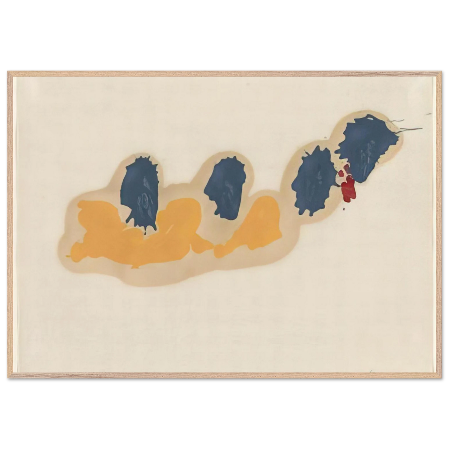 Helen Frankenthaler - April IV - 1960 Wall art - A2 (42 x 59.4  cm) - Premium Wooden Framed Poster With Fine Art Paper-canvas - Wood frame