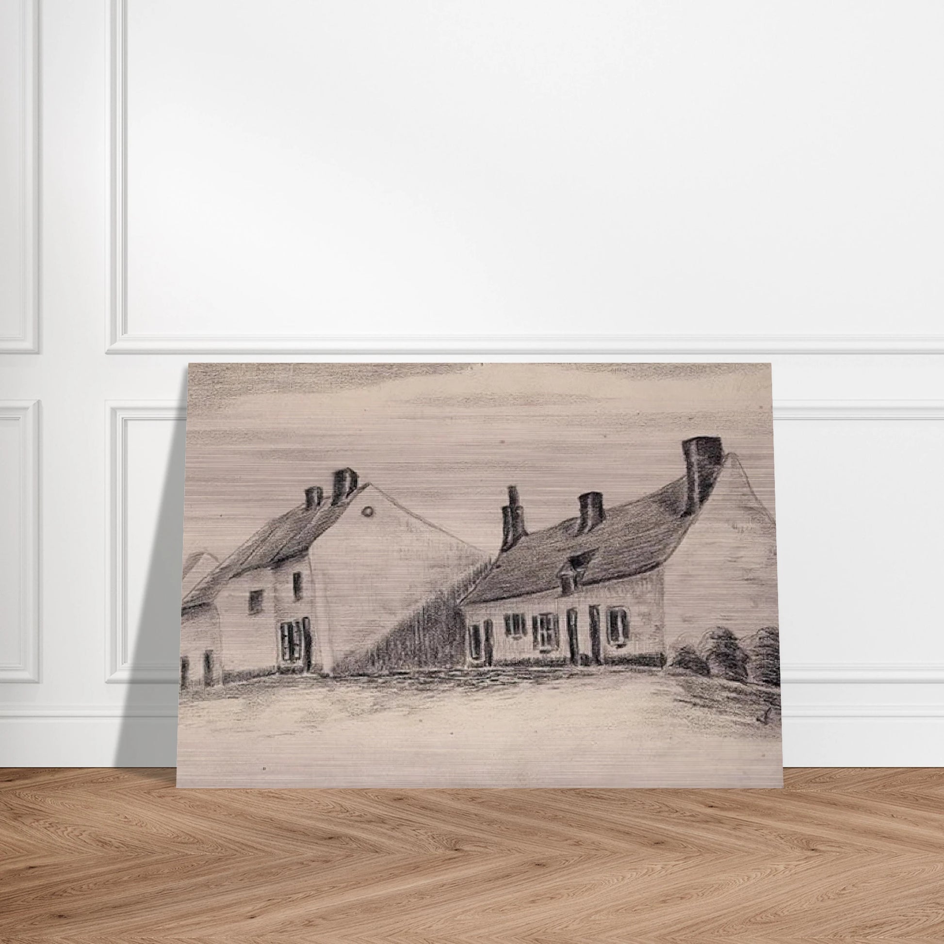 A Zandmennik house - Vincent van Gogh Brushed Aluminum Print - 70x100 cm / 28x40 inches | Vincent van Gogh Aluminum Print | Vincent van Gogh Prints