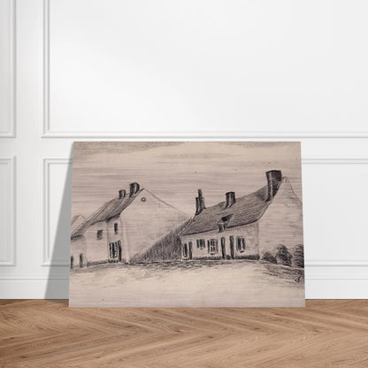 A Zandmennik house - Vincent van Gogh Brushed Aluminum Print - 70x100 cm / 28x40 inches | Vincent van Gogh Aluminum Print | Vincent van Gogh Prints