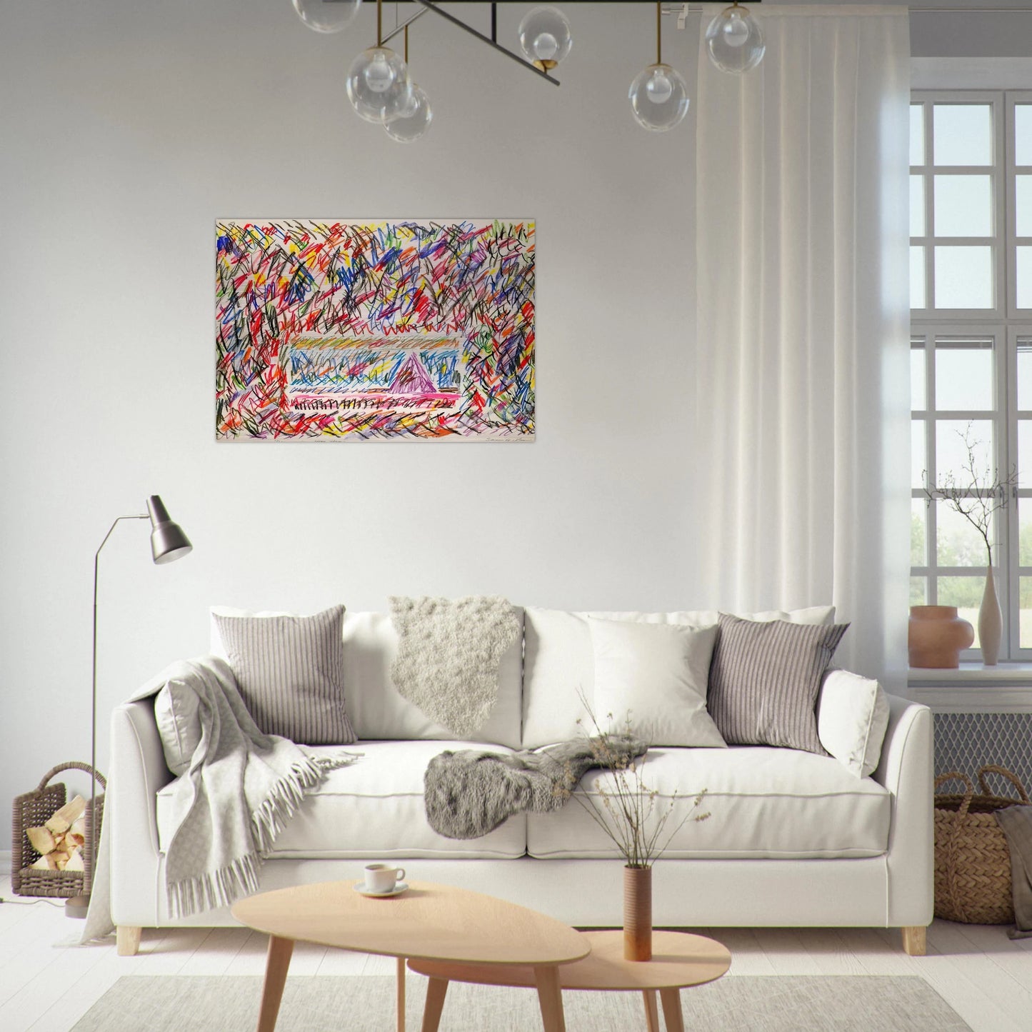 Coffee Thyme - Sam Gilliam Brushed Aluminum Print - 70x100 cm / 28x40 inches | Sam Gilliam Aluminum Print | Sam Gilliam Prints