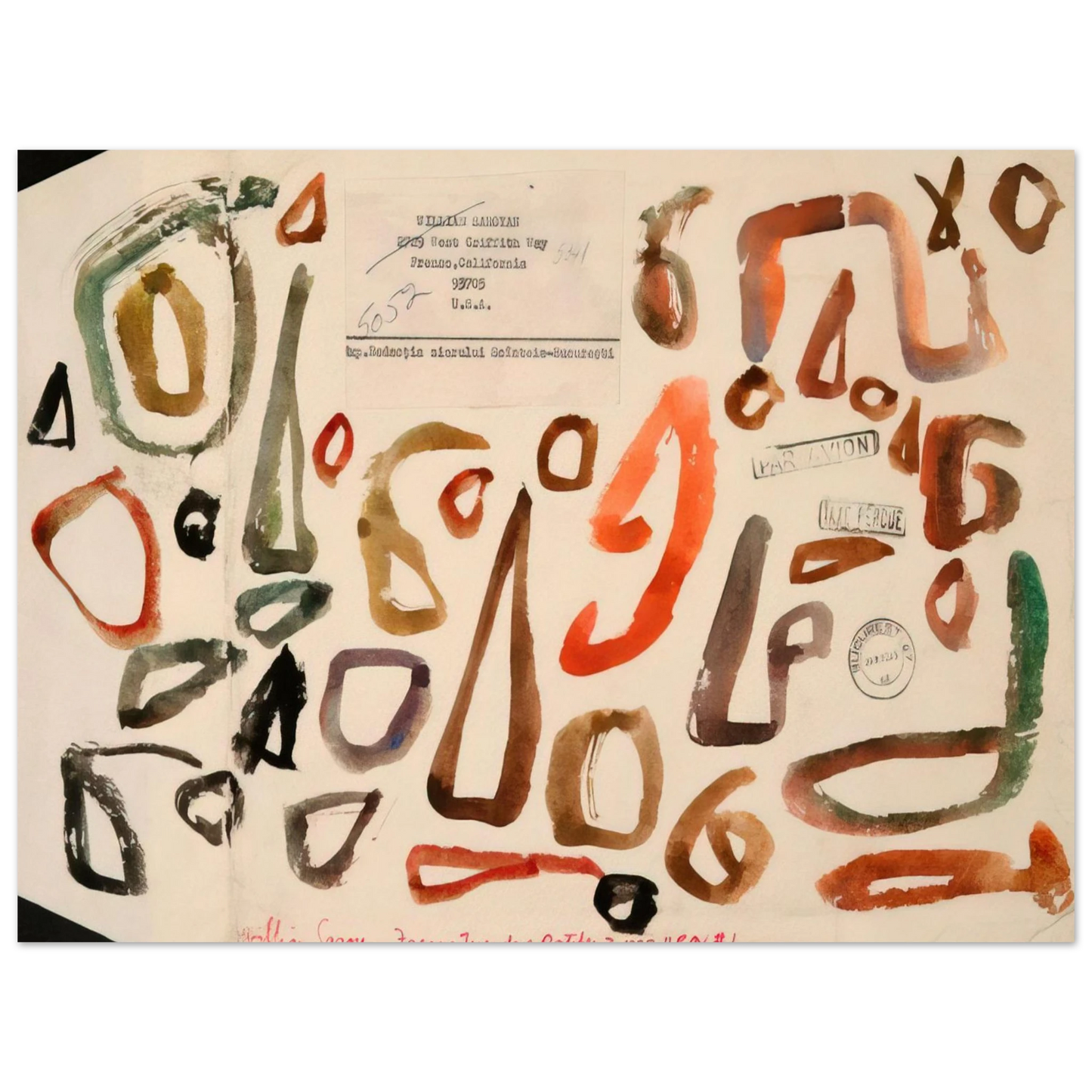 William Saroyan - # 1 October 3 1972 - 1972  75x100 cm / 30x40inches Fine Art Poster
