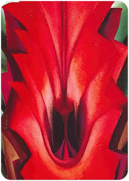 Inside Red Canna By Georgia O'Keeffe Pack of 10 Post Cards | Georgia O'Keeffe Post Cards | A6 (10.5 x 14.8 cm) - 4.1 x 5.8 inches
