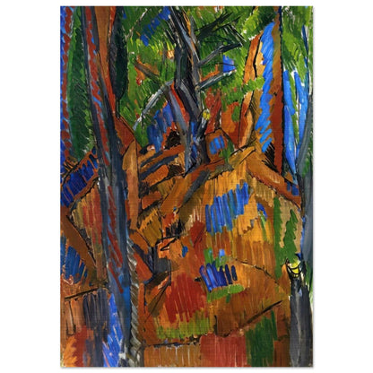 TREES 1913 - Raoul Dufy Brushed Aluminum Print - 70x100 cm / 28x40 inches | Raoul Dufy Aluminum Print | Raoul Dufy Prints