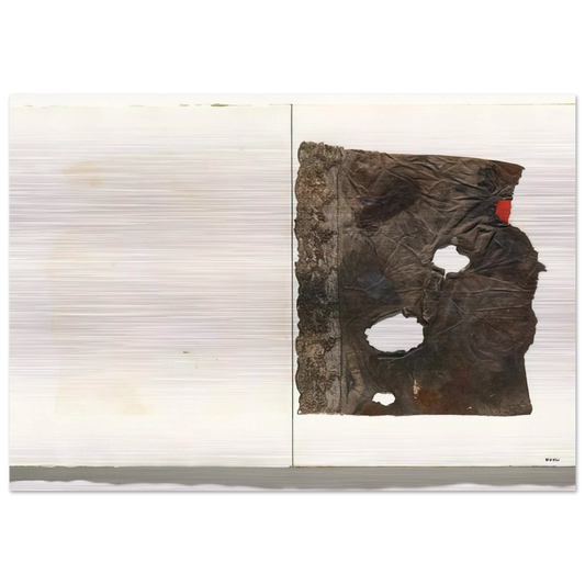 Plate from 17 variazioni su temi proposti per una pura ideologia fonetica - 1955 - Alberto Burri Brushed Aluminum Print - 70x100 cm / 28x40 inches | Alberto Burri Aluminum Print | Alberto Burri Prints