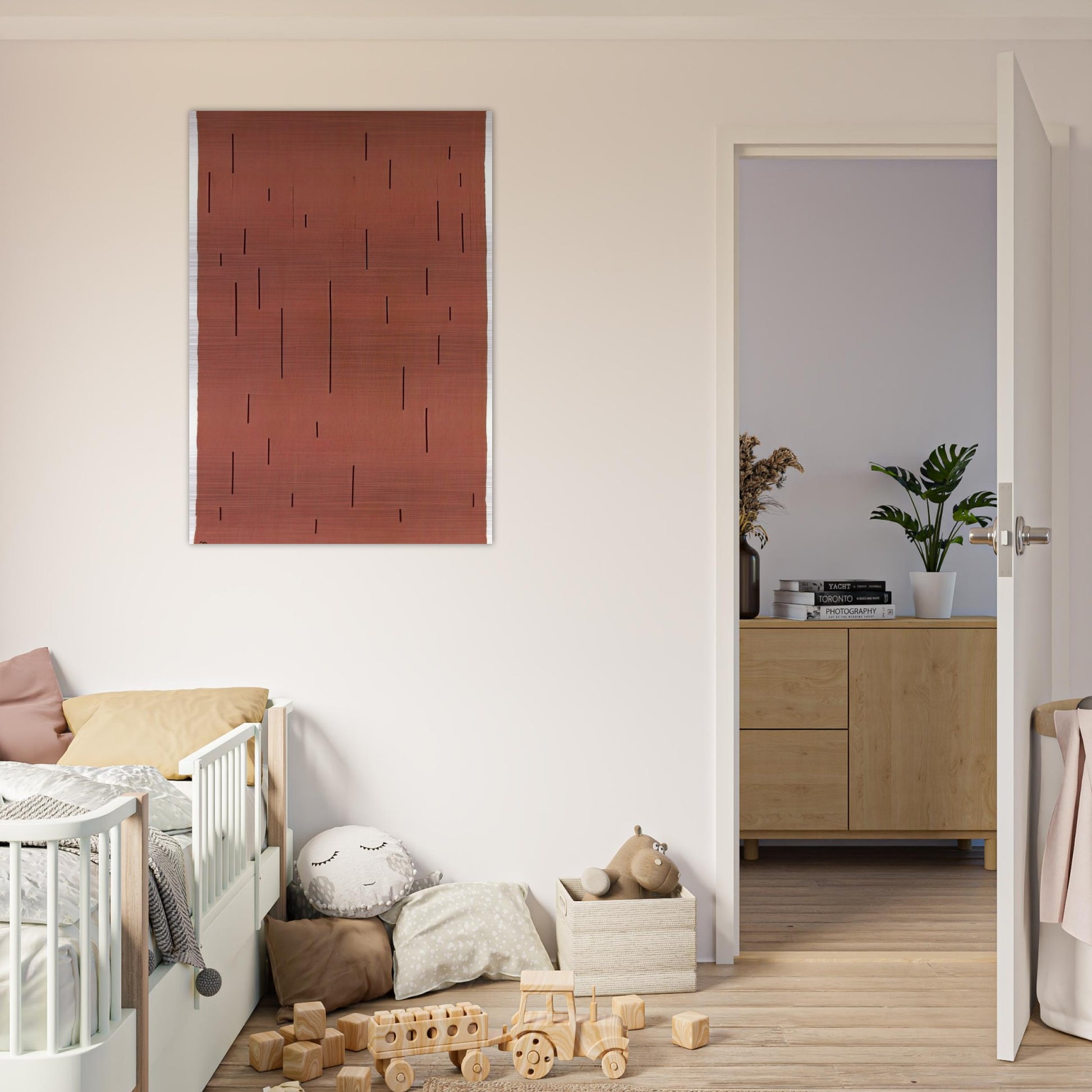 WITH VERTICALS 1946 - Anni Albers Brushed Aluminum Print - 70x100 cm / 28x40 inches | Anni Albers Aluminum Print | Anni Albers Prints