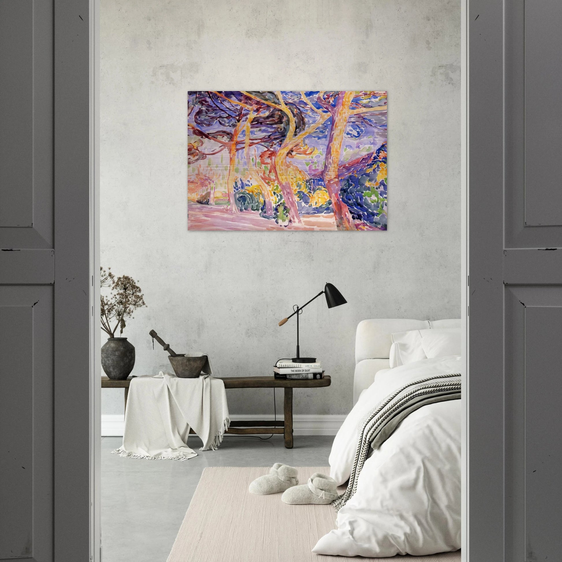 Under the Pines - Henri-Edmond Cross Brushed Aluminum Print - 70x100 cm / 28x40 inches | Henri-Edmond Cross Aluminum Print | Henri-Edmond Cross Prints