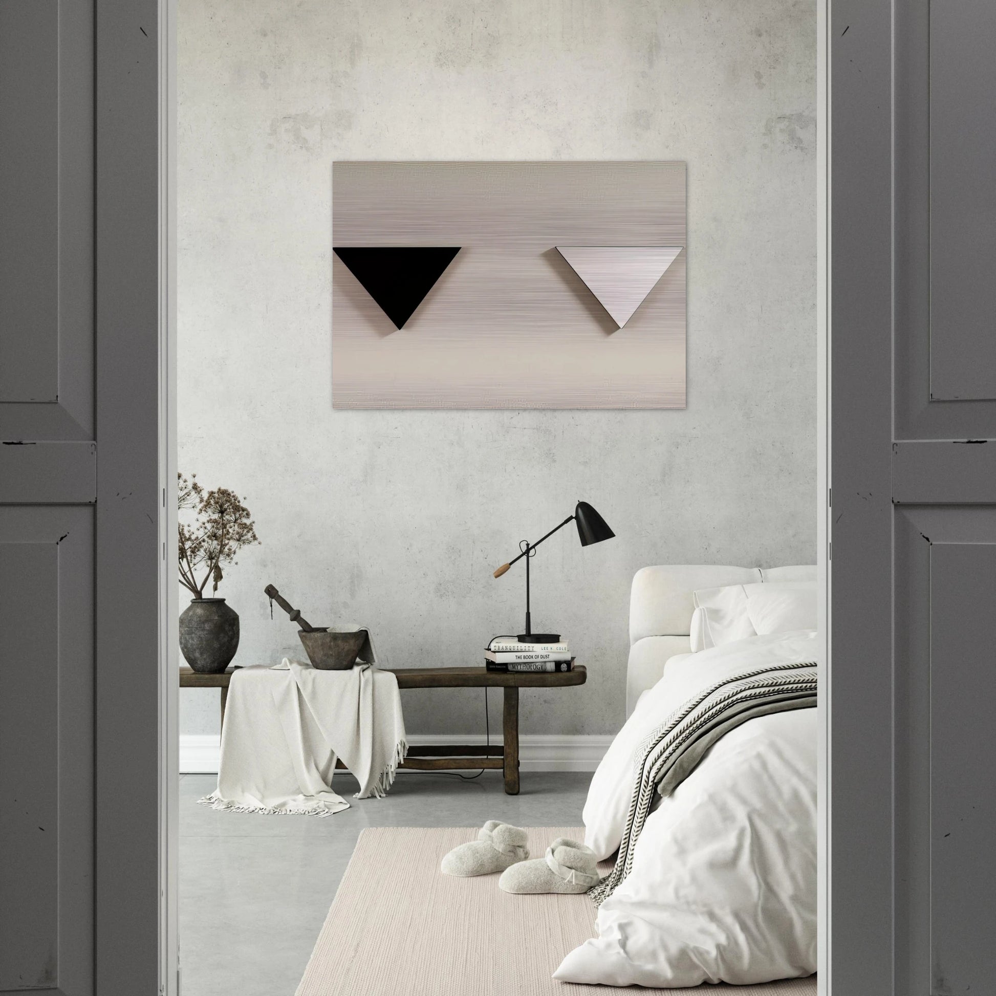 MIRROR OBJECT 1973 - BLINKY PALERMO Brushed Aluminum Print - 70x100 cm / 28x40 inches | BLINKY PALERMO Aluminum Print | BLINKY PALERMO Prints