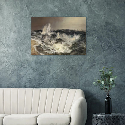 The Much Resounding Sea - Thomas Moran Brushed Aluminum Print - 70x100 cm / 28x40 inches | Thomas Moran Aluminum Print | Thomas Moran Prints