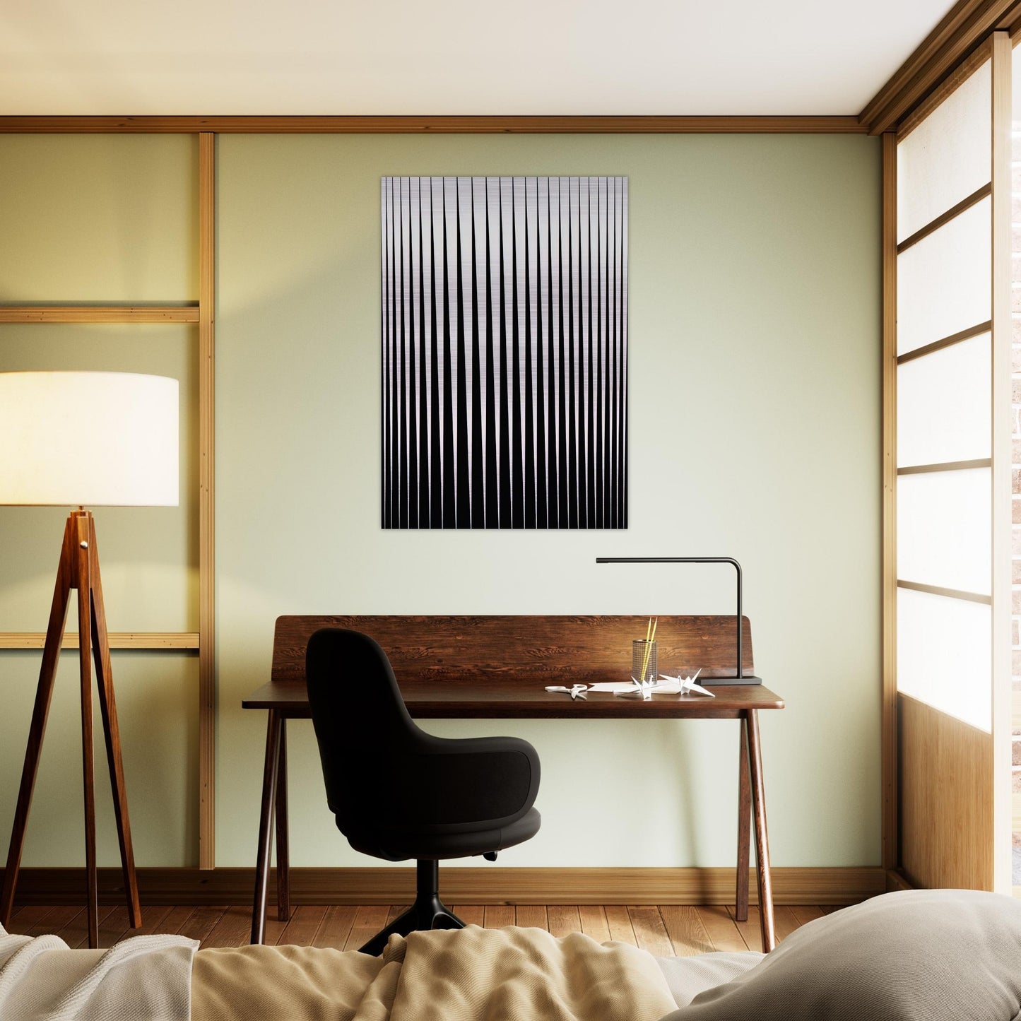 BREATHE 1966 - Bridget Riley Brushed Aluminum Print - 70x100 cm / 28x40 inches | Bridget Riley Aluminum Print | Bridget Riley Prints