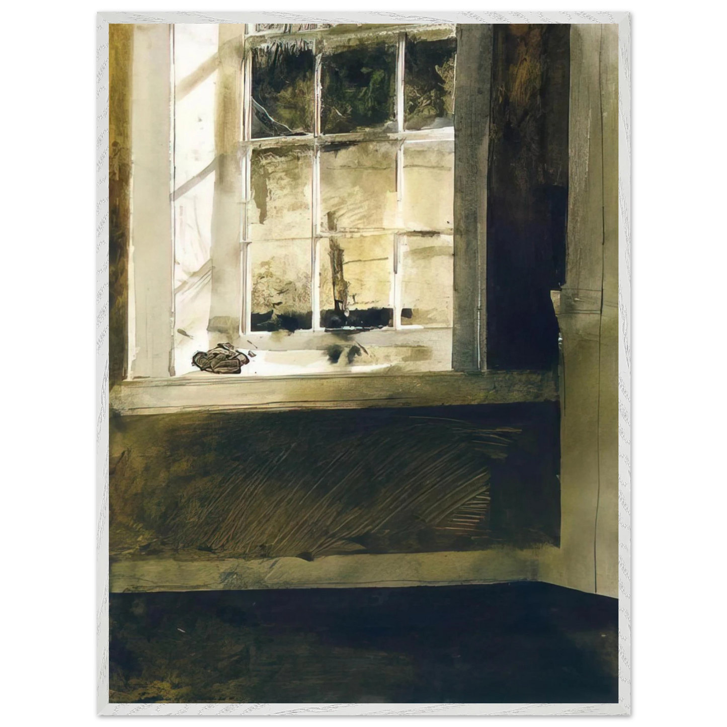 Andrew Wyeth - GROUNDHOG DAY 4 Wall Art - 60x80 cm / 24x32 inches - Premium Wooden Framed Poster With Fine Art Paper-canvas - Wood frame
