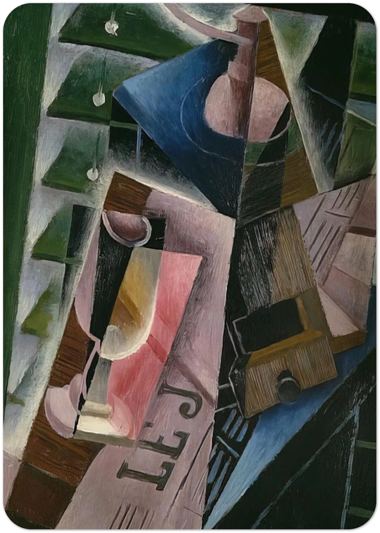 COFFEE GRINDER AND GLASS 1915 By Juan Gris Pack of 10 Post Cards | Juan Gris Post Cards | A6 (10.5 x 14.8 cm) - 4.1 x 5.8 inches