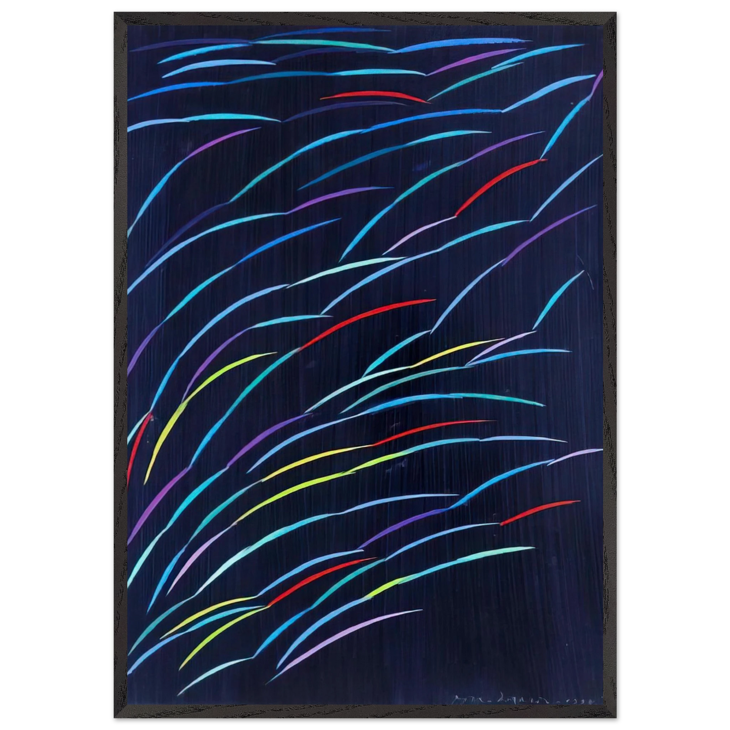 Untitled - 1998 N3 - Piero Dorazio 70x100 cm / 28x40 inches Framed Art Print – Black Wooden Frame