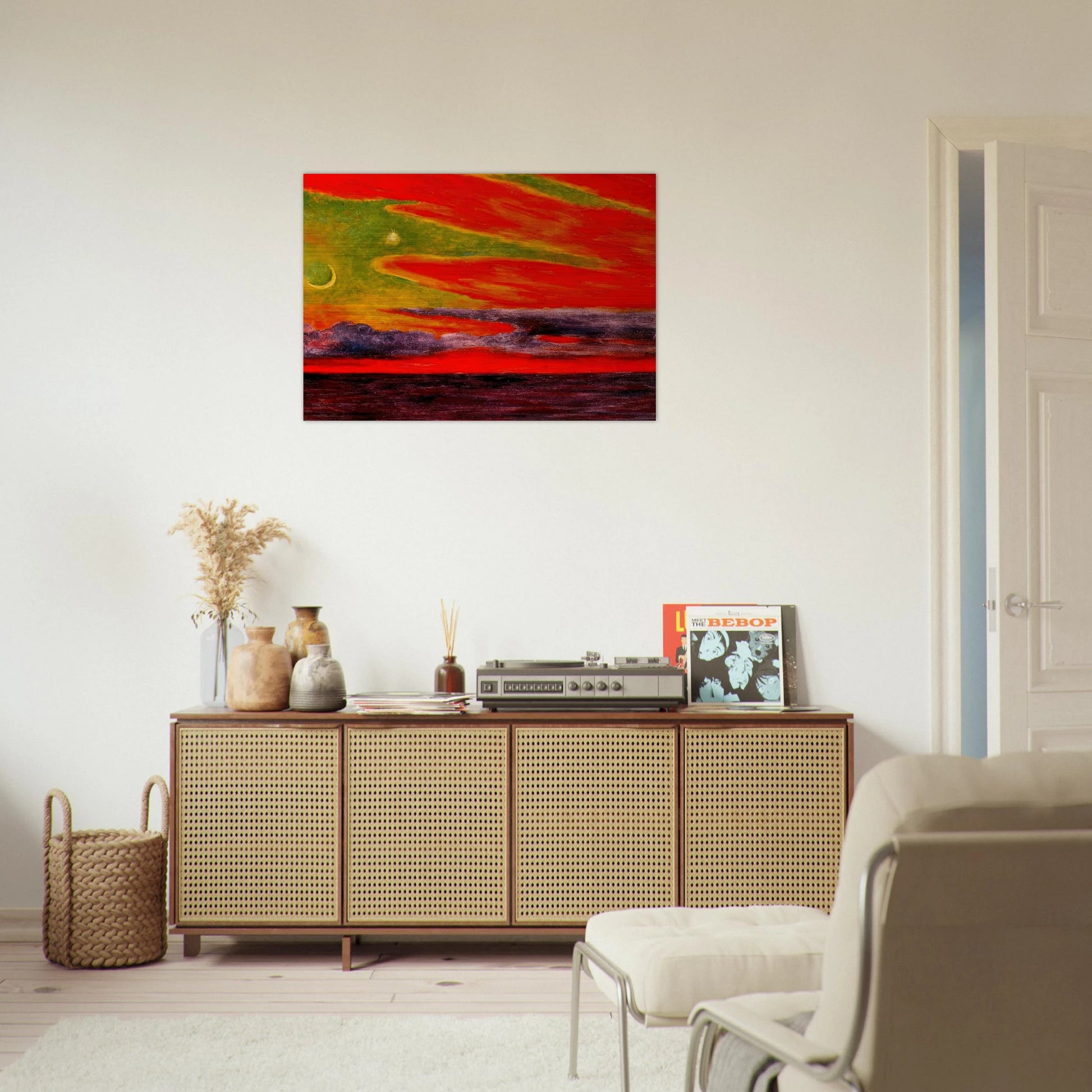 EVENING TWILIGHT AT ACAPULCO 1956 - Diego Rivera Brushed Aluminum Print - 70x100 cm / 28x40 inches | Diego Rivera Aluminum Print | Diego Rivera Prints