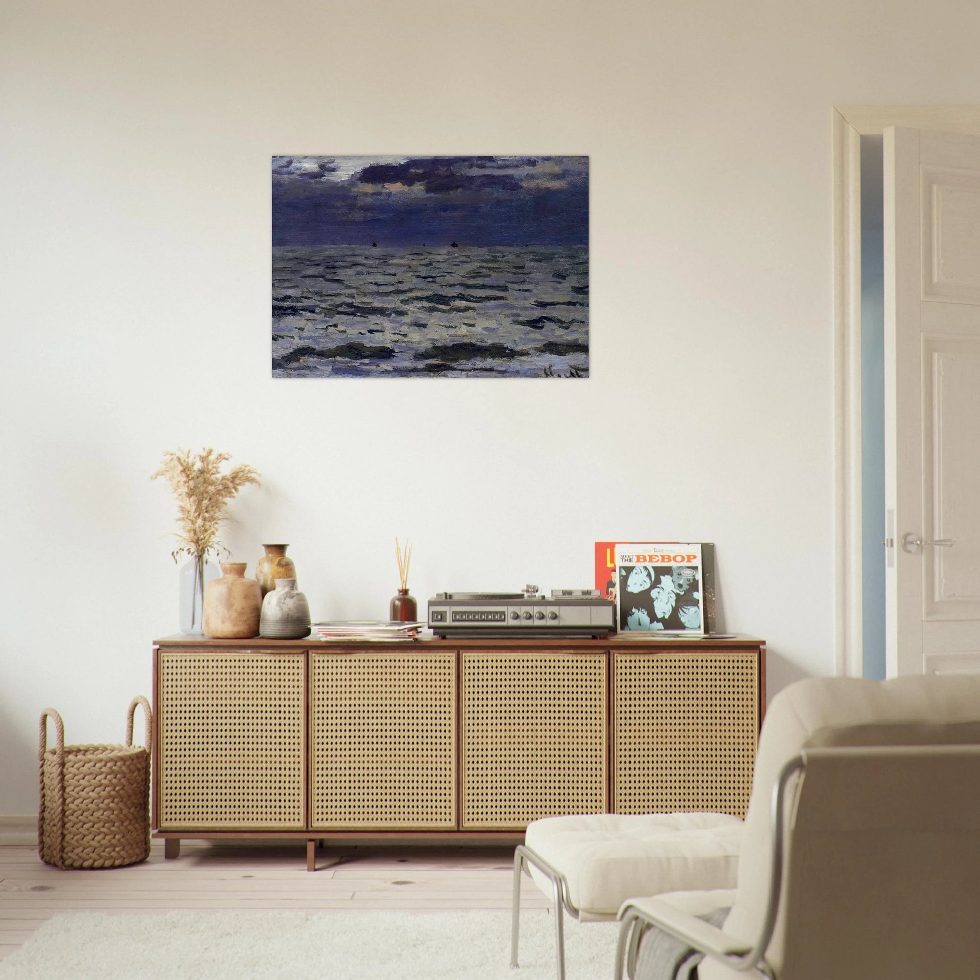 Seascape - claude monet Brushed Aluminum Print - 70x100 cm / 28x40 inches | claude monet Aluminum Print | claude monet Prints