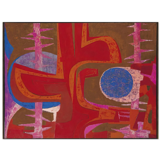Pedro Coronel - Sobre la tumba de Justino  75x100 cm / 30x40inches Fine Art Poster