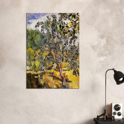 Corner of a garden Sun - Post-Impressionism - Natalia Goncharova Brushed Aluminum Print - 70x100 cm / 28x40 inches | Natalia Goncharova Aluminum Print | Natalia Goncharova Prints