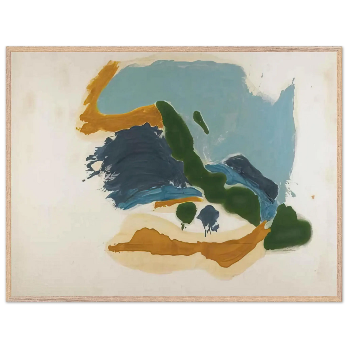 Helen Frankenthaler - Tuscany - 1963 Wall art - 60x80 cm / 24x32 Inches - Premium Wooden Framed Poster With Fine Art Paper - White frame