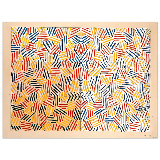 Jasper Johns - CORPSE AND MIRROR 1969 2  75x100 cm / 30x40inches Fine Art Poster