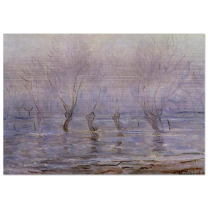 Flood at Giverny - claude monet Brushed Aluminum Print - 70x100 cm / 28x40 inches | claude monet Aluminum Print | claude monet Prints