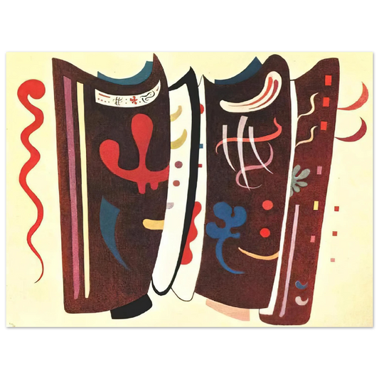 Wassily Kandinsky - BROWN WITH SUPPLEMENT 1935  75x100 cm / 30x40inches Fine Art Poster
