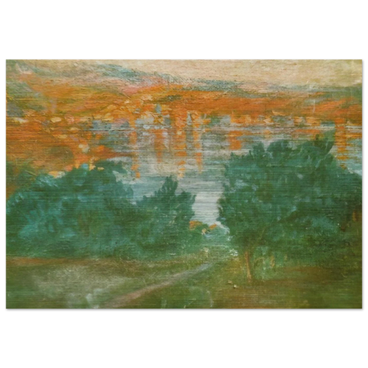 LANDSCAPE CADAQUES - Salvador Dali Brushed Aluminum Print - 70x100 cm / 28x40 inches | Salvador Dali Aluminum Print | Salvador Dali Prints