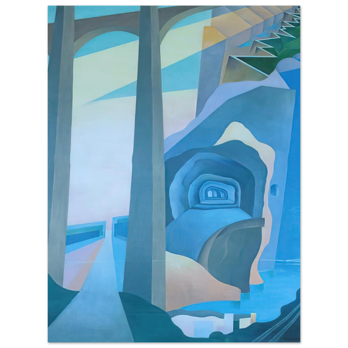 Benedetta Cappa - Synthesis of Overland Communications - 1933 - 1934 Palermo, Sicily, Italy  75x100 cm / 30x40inches Fine Art Poster