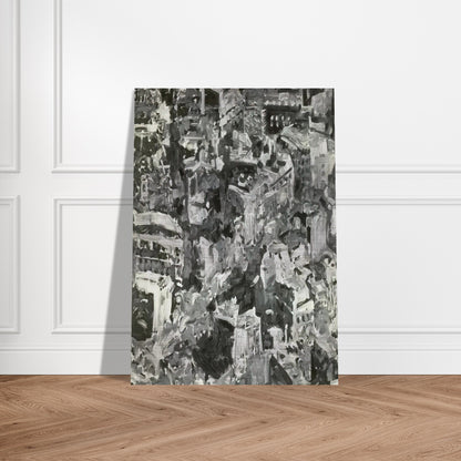 TOWNSCAPE PARIS 1968 - Gerhard Richter Brushed Aluminum Print - 70x100 cm / 28x40 inches | Gerhard Richter Aluminum Print | Gerhard Richter Prints