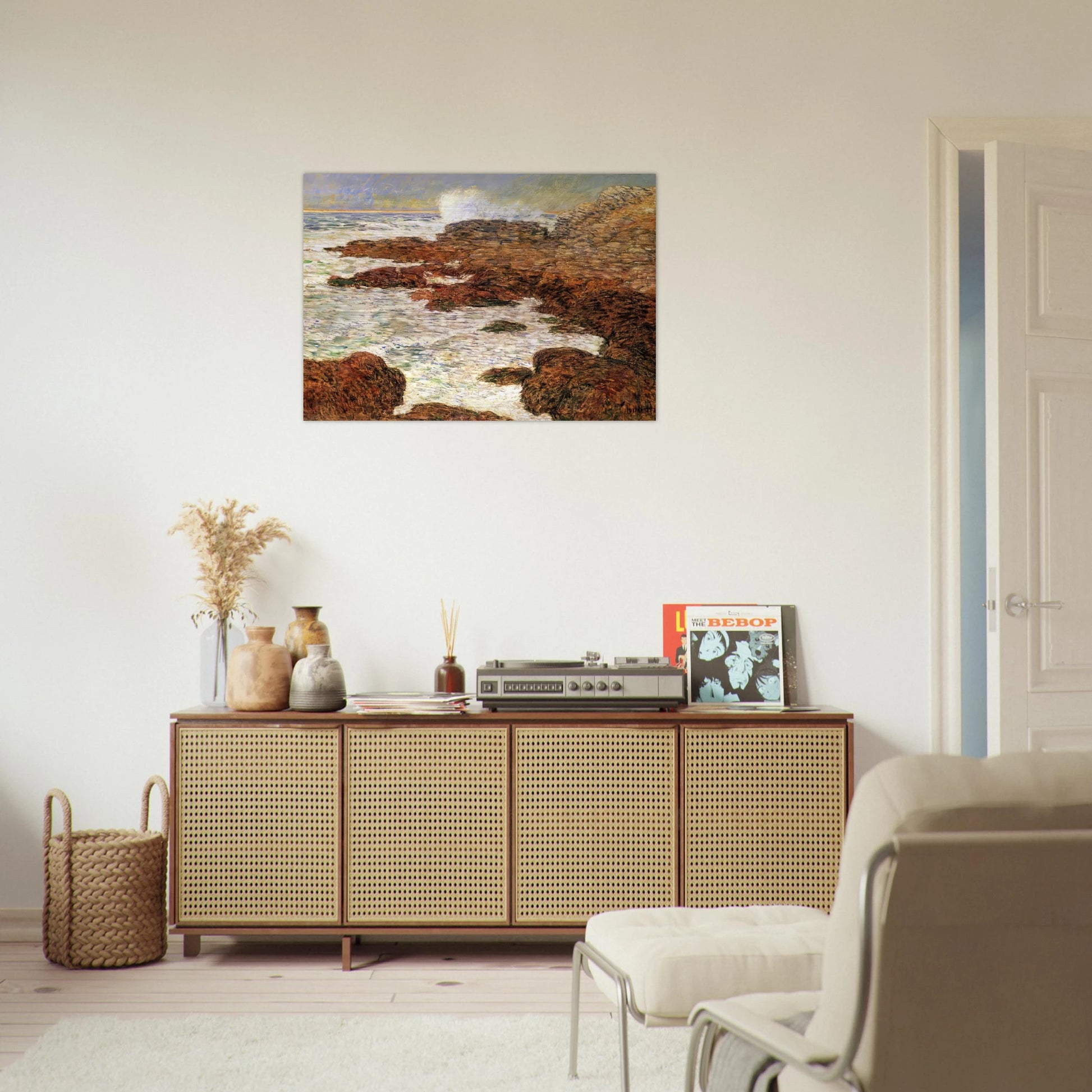 Seaweed and Surf, Appledore - Childe Hassam Brushed Aluminum Print - 70x100 cm / 28x40 inches | Childe Hassam Aluminum Print | Childe Hassam Prints