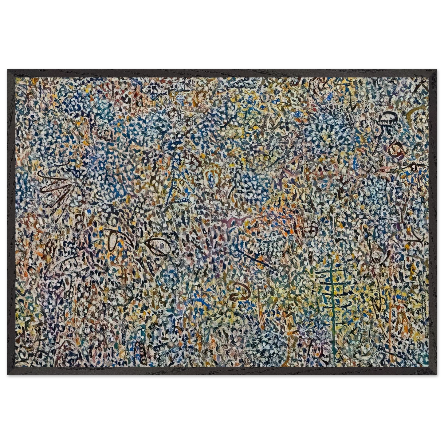 Presence Amaranth Garden - Richard Pousette-Dart 70x100 cm / 28x40 inches Framed Art Print – Black Wooden Frame