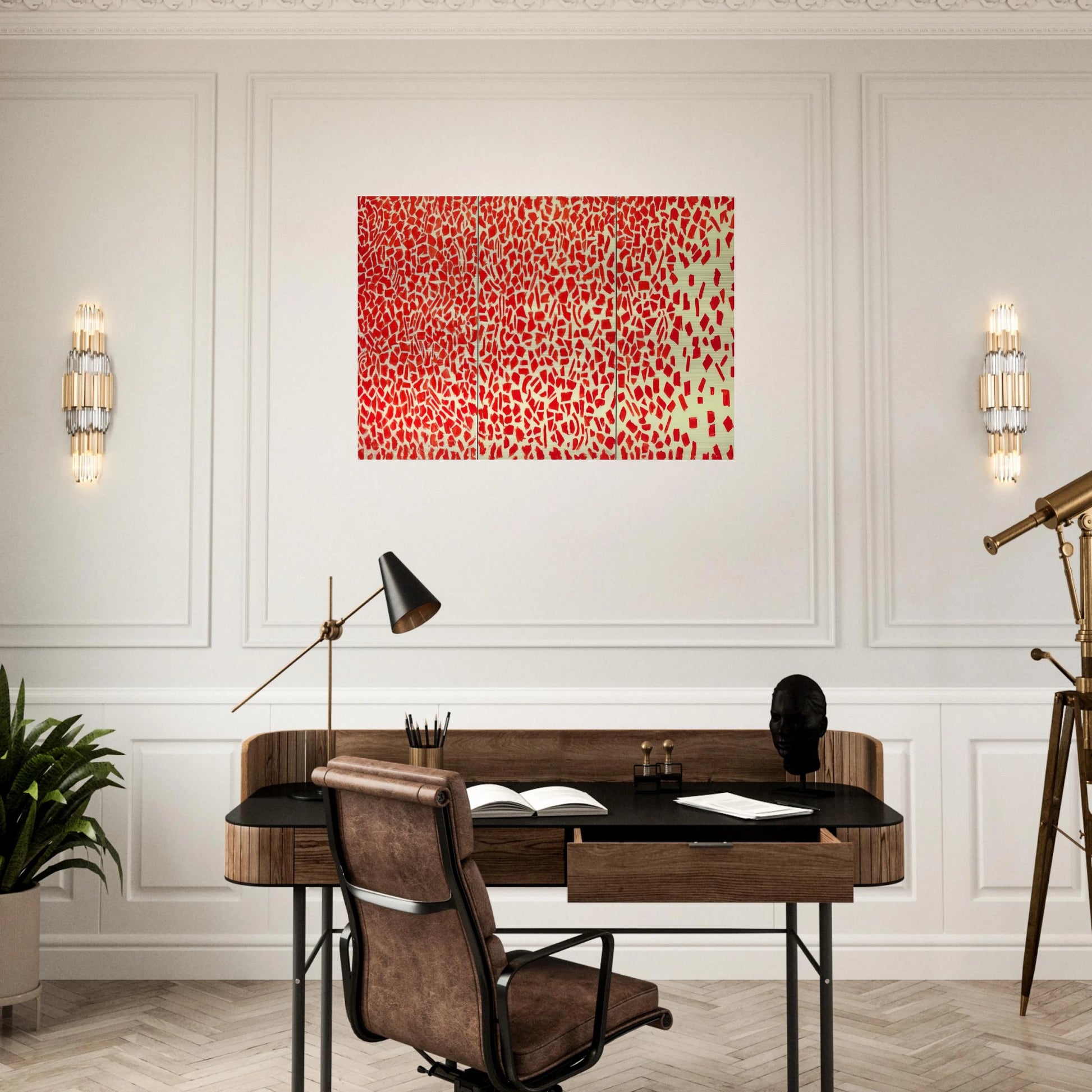 RED AZALEAS SINGING AND DANCING ROCK AND ROLL MUSIC 1976 - Alma Woodsey Thomas Brushed Aluminum Print - 70x100 cm / 28x40 inches | Alma Woodsey Thomas Aluminum Print | Alma Woodsey Thomas Prints