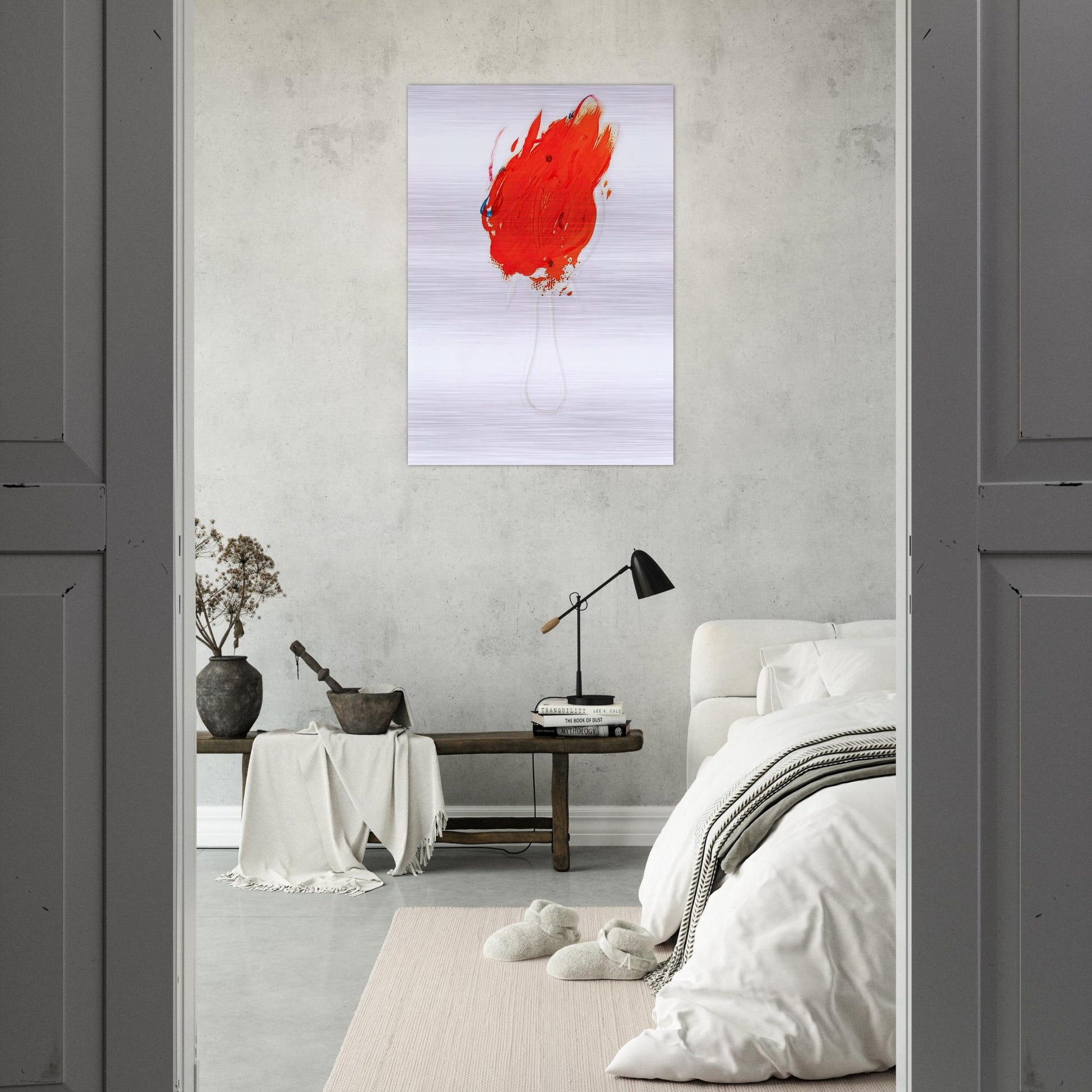 UNTITLED FLAME AND MIRROR 1967 - Antoni Tapies Brushed Aluminum Print - 70x100 cm / 28x40 inches | Antoni Tapies Aluminum Print | Antoni Tapies Prints